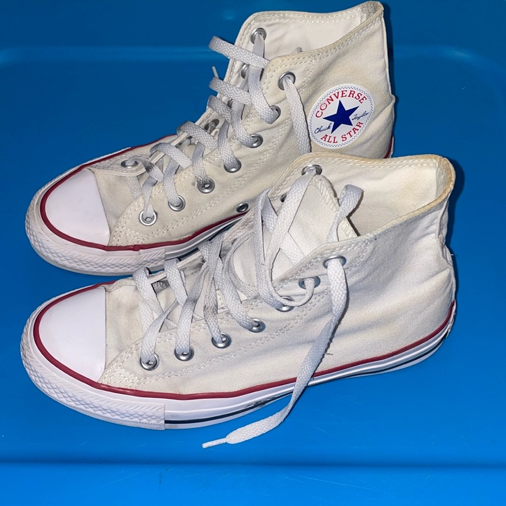 Converse Women's White High-Top Sneakers Size 7.5